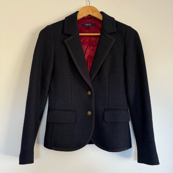 GANT Navy Blue Wool blend Blazer Size: 4 - Picture 1 of 6